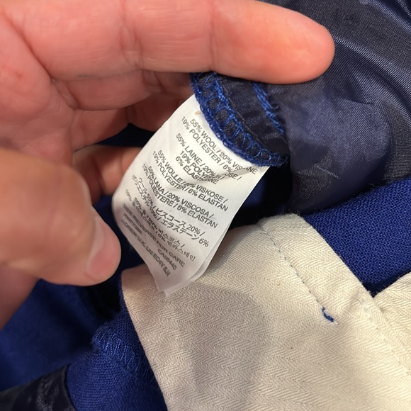 Size 2 J. Crew Cobalt Blue Cropped tailored pant - Picture 3 of 4